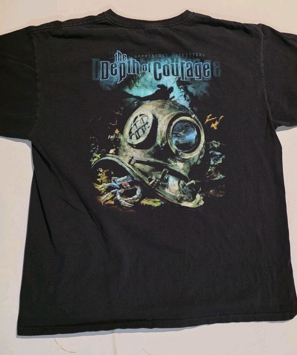 Amphibious Outfitters Graphic T-Shirt Men’s X-Large Anvil Scuba Diver Art Black
